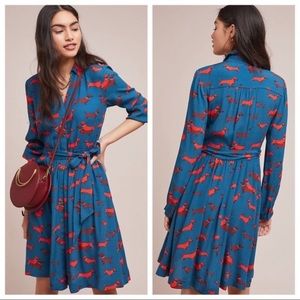 RARE Anthropologie dress dachshund dress NWOT